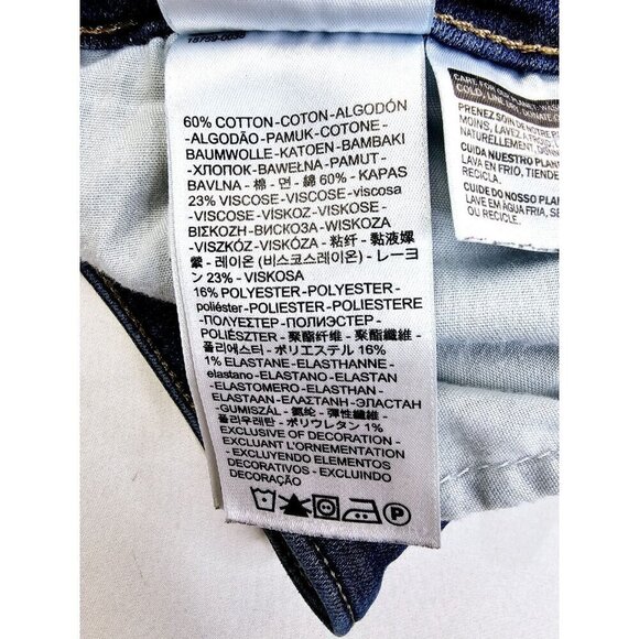 Levis Size 33X32 Womens 725 High Rise Bootcut Blue Denim 5 Pocket Logo Tag Jeans - Picture 7 of 14